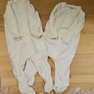 Cream Baby Footed Pajamas